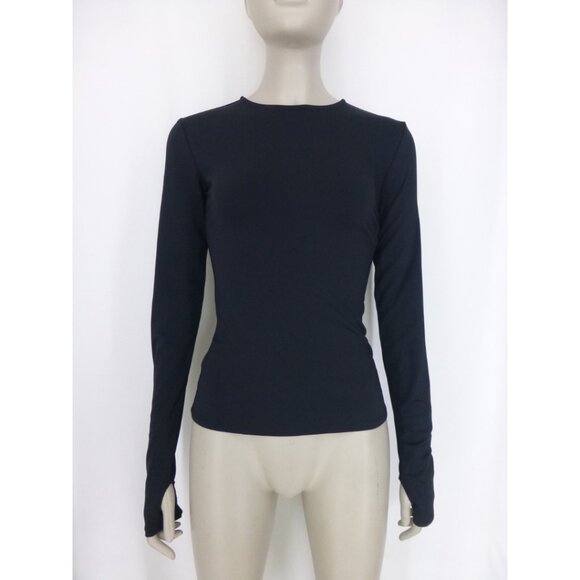 Khy Long Sleeve Thumb Whole Compressed Workout Top (Size S) - Picture 3 of 9